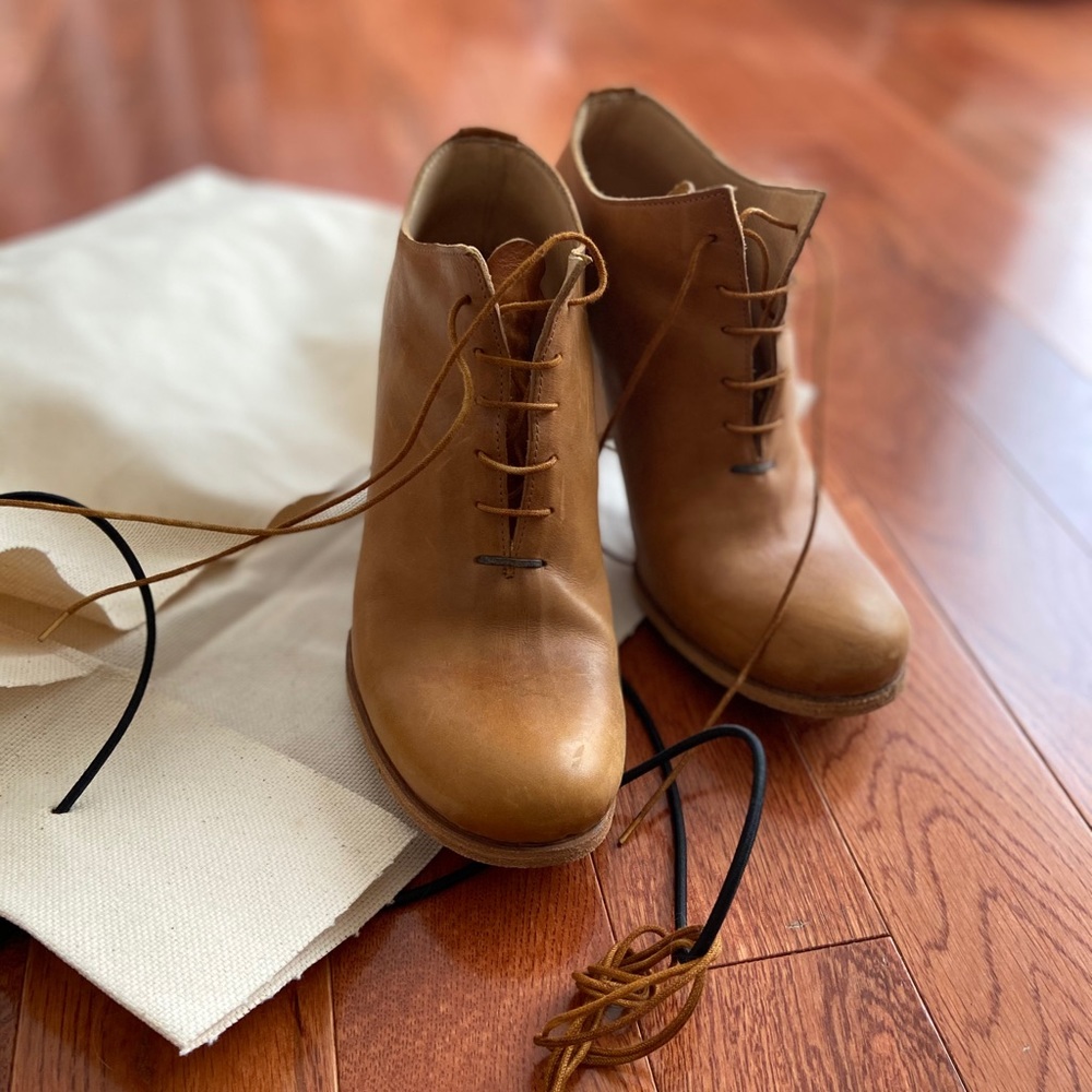 Leather booties